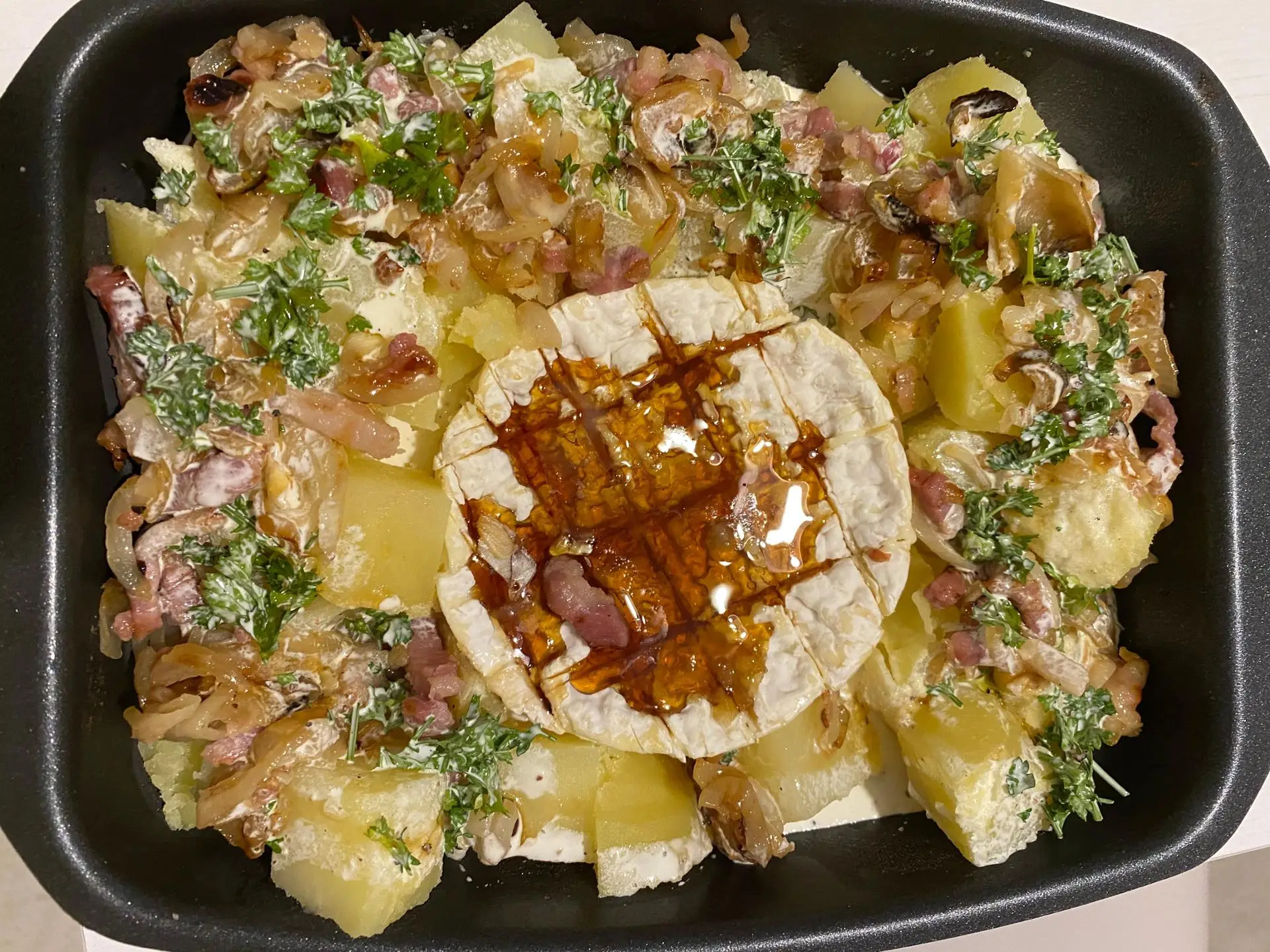 Camembert roti au miel